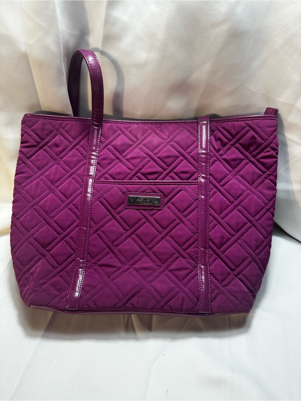 D1. Vera Bradley Quilted Magenta Tote